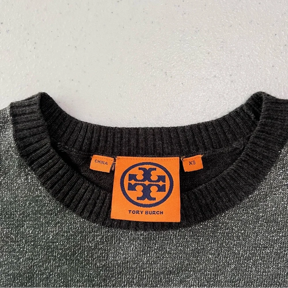 Tory Burch Silver Sparkly Sweater